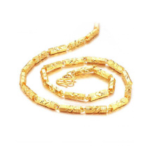 Longs colliers de chaîne plaqué or, bijoux en or 18k
